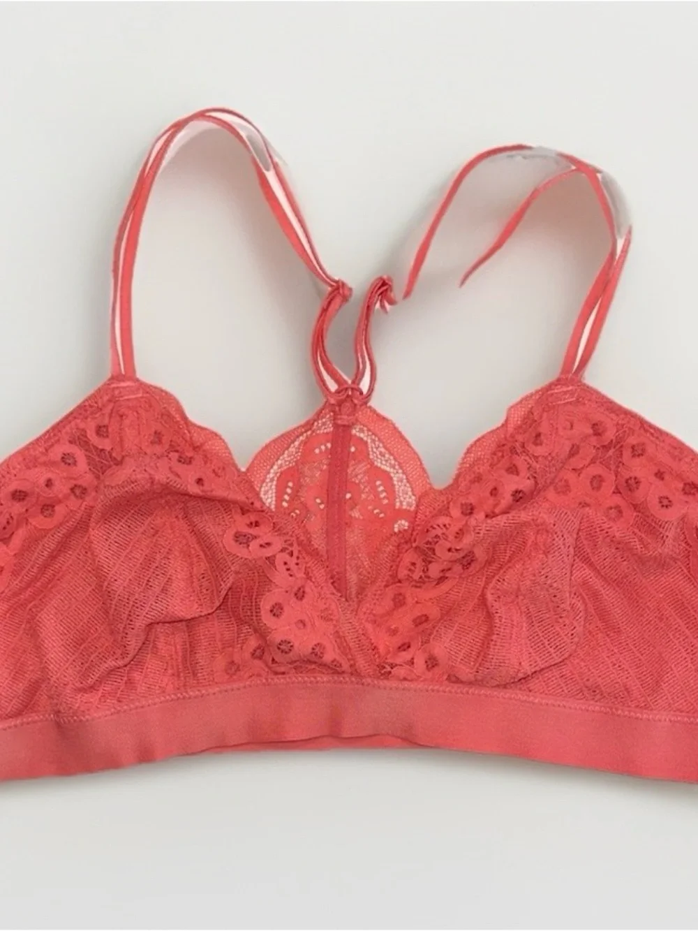 aerie Lace Bralette in Coral - Picture 2 of 7
